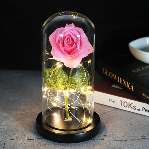 Beauty and the Beast Red Rose in Glass